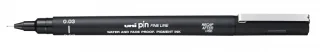 Uni-ball PIN003 Rotulador Calibrado - Punta Poliacetal 0.03mm - Tinta Pigmentada Resistente al Agua y Luz - Color Negro · Pack de 12 uds.