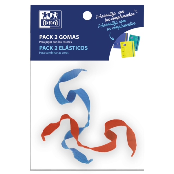 Oxford Gomas Elasticas para Carpeta o Cuaderno - Pack de 2 Unidades - Ajuste Perfecto - Resistente y Duradero · Pack de 10 uds.