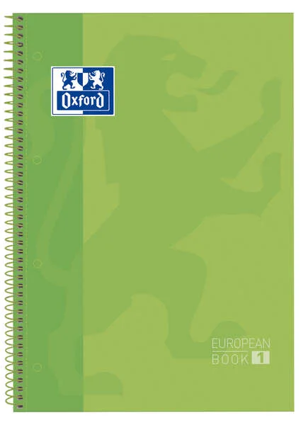 Oxford School Classic Europeanbook 1 A4+ Tapa Extradura - 80 Hojas - Color Verde Manzana · Pack de 5 uds.