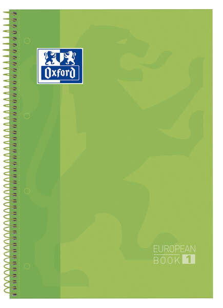 Oxford School Classic Europeanbook 1 A4+ Tapa Extradura - 80 Hojas - Color Verde Manzana · Pack de 5 uds.