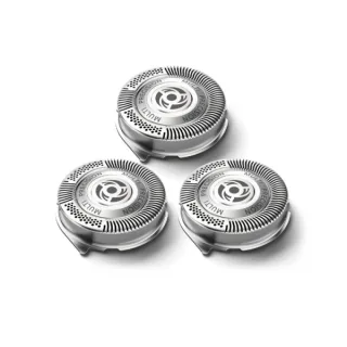 Philips Pack de 3 Cabezales de Recambio para Afeitadoras Serie 5000 - Cuchillas Autoafilables - Seguimiento de Contornos - Color Acero