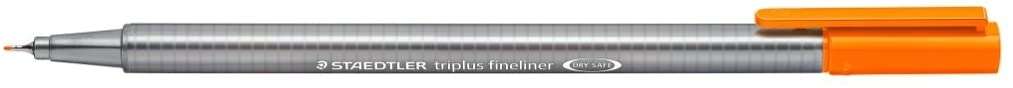 Staedtler Triplus Fineliner 334 Rotulador de Punta Fina - Trazo de 0.3mm - Tinta Base de Agua - Color Naranja · Pack de 10 uds.