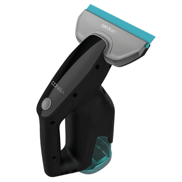 Cecotec Conga Popstar Glass Titanium Aspirador Limpiacristales 3 en 1 - Bateria de 3.7V - Autonomia de 40min - Alcance 100m2 - Tubo Extensible - 2 Boquillas - Deposito 100ml - Color Negro y