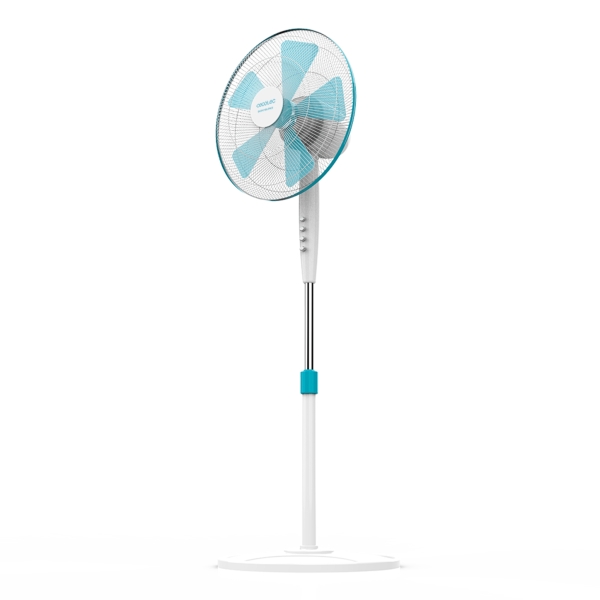 Cecotec EnergySilence 500 Ventilador de Pie con 5 Aspas - Potencia de 40W - Diametro de 40cm - 3 Velocidades - Oscilacion Automatica - Altura Ajustable hasta 130cm - Motor de Cobre - Color B