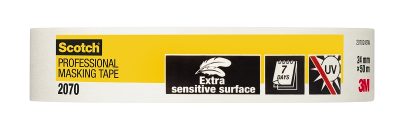 3M Cinta de Enmascarar para Superficies Delicadas - 25mm x 50m - Color Blanco