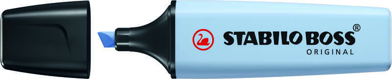Stabilo Boss 70 Pastel Rotulador Marcador Fluorescente - Trazo entre 2 y 5mm - Recargable - Tinta con Base de Agua - Color Azul Nublado · Pack de 10 uds.