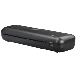 Hama Plastificadora A4 - Laminas hasta 0.6mm - Velocidad Laminacion 230mm/min - Calentamiento en 4 Minutos - Boton de Liberacion - 33x10.6x6cm - Color Negro