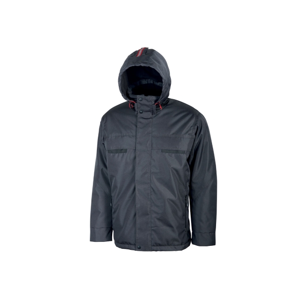 Upower Snow Chaqueta Funcional con Multiples Bolsillos - Talla 2XL - Capucha Ajustable, Mangas Preformadas, Detalles Reflectantes, Proteccion DPI1 - Color Gris Meteorito
