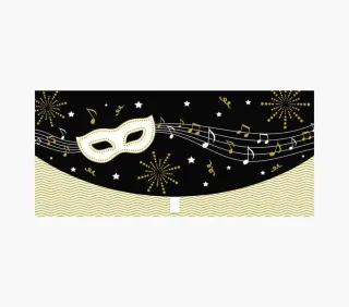 Pictura Tarjeta Money Cards - Tarjeta de Regalo Tipo Sobre Horizontal - Ideal para Regalar Cheques, Entradas o Dinero - Tematica Fiesta - 21.3x9.6cm - Embolsada Individualmente en Celofan -