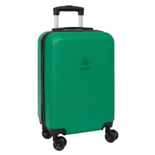 Safta Real Betis Balompie Maleta Trolley de Cabina 20” - Cierre con Candado - Interior Forrado - Bolsillo de Red - Ruedas 360º - Asa Extensible - Material ABS y PC - 40.1 L - 345x200x550mm -