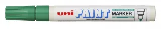 Uni-ball PX-20Marcador de Pintura - Punta Acrilica de Bala 2.2-2.8mm - Permanente en Todas las Superficies - Resistente a Luz y Agua - Cuerpo de Aluminio - Color Verde · Pack de 12 uds.