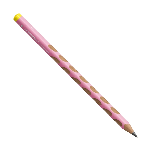 Stabilo Easygraph Pastel Lapiz de Grafito - Mina HB de 3.15mm - Diseño Ergonomico - Uso Zurdo - Color Rosa Pastel · Pack de 6 uds.