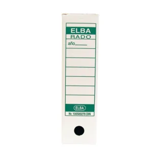 Elba Caja de Archivo Definitivo A4 - Resistente y Duradera - Tamaño Estandar A4 - Diseño Elegante y Funcional - Color Blanco y Verde