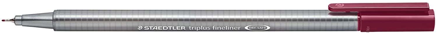 Staedtler Triplus Fineliner 334 Rotulador de Punta Fina - Trazo de 0.3mm - Tinta Base de Agua - Color Caoba · Pack de 10 uds.