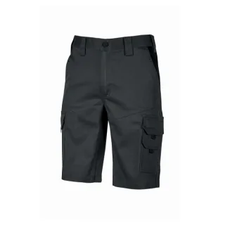 Upower Bonito Pantalones Cortos de Trabajo de Algodon Elastizado - Talla 2XL - Frescos y Comodos, Bolsillos Multifuncionales, Cinturilla Elastica, Cierre Resistente, Triple Costura, Protecci