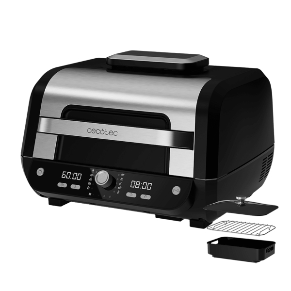 Cecotec Cecofry FireDome 8000 Pro Freidora sin Aceite 2 en 1 - 1700W - Doble Resistencia - 12 Modos - Gran Capacidad 8L - Grill con 4 Niveles - Rango de 50 a 230°C - Accesorios Incluidos - C