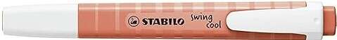 Stabilo Swing Cool Pastel Marcador Fluorescente - Cuerpo Plano - Punta Biselada - Trazo entre 1 y 4mm - Tinta con Base de Agua - Color Coral Meloso · Pack de 10 uds.
