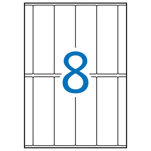 Apli Etiquetas A5 Blancas 31.0 x 100.0mm 15 Hojas