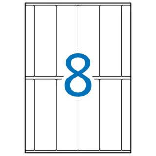 Apli Etiquetas A5 Blancas 31.0 x 100.0mm 15 Hojas
