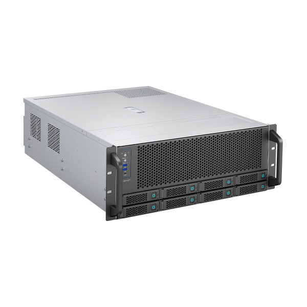 Unykach Servidor Rack 4U 8 Bahias Hot Swap HSW4U6508 - Tamaños de Disco Soportados 2.5", 3.5" - Placas Base Compatibles EEB, CEB, ATX, MicroATX - USB-A 3.0 y USB-C 3.2 - 3 Ventiladores Incluidos