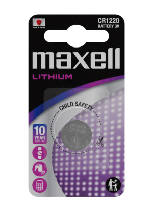 Maxell Pack de 1 Pila Litio de Boton CR1220 3V
