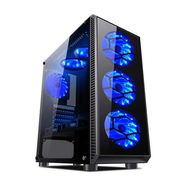 L-Link Avatar Caja ATX - Cristal Templado - 2x SSD/HDD 3.5" - 3x SSD/HDD 2.50" - 6 Ventiladores LED Incluidos - USB 3.0, USB 2.0