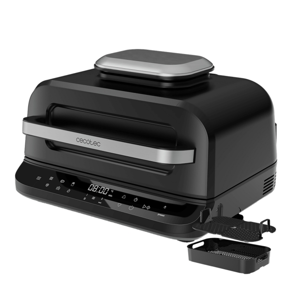 Cecotec Cecofry FireDome 6000 Freidora sin Aceite - 2400W - 4 Niveles de Grill - 6 Modos de Coccion - Capacidad 6L - Incluye Accesorios - Termostato Ajustable - Sistema Anti Humo - Color Neg