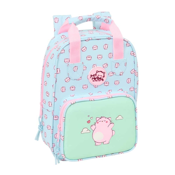 Safta Pembe The Pink Cat Mochila Infantil - Bolsillo Frontal - Tarjeta ID - Hombreras Acolchadas - Asa Forrada - 4.5L - 200x80x280mm - Color Azul Claro