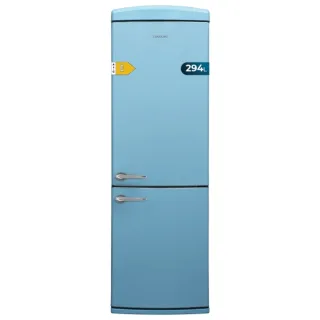 Cecotec Bolero CoolMarket Combi Origin 294 Blue E Frigorifico Combi - Capacidad 294L - Temperatura Regulable - Estilo Retro - Congelacion Ultrarapida - Frio Envolvente - Clase E - 190x60cm -