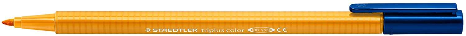 Staedtler Triplus Color 323 Rotulador de Punta Fina - Trazo 1mm Aprox - Tinta Base de Agua - Color Naranja Claro · Pack de 10 uds.