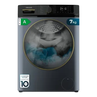 Cecotec Bolero DressCode 7610 Inverter Titanium A Lavadora de Carga Frontal - Capacidad 7kg - Velocidad 1400rpm - Motor Inverter - 15 Programas - Color Azul