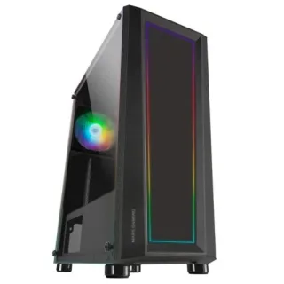 Mars Gaming MC-ART Caja Semitorre ATX, Micro ATX, Mini-ITX - Frontal y Lateral Cristal Templado en los que podras Crear tus Diseños - Iluminacion FRGB - USB-A 3.0, USB-A 2.0 y Audio - 1 Vent