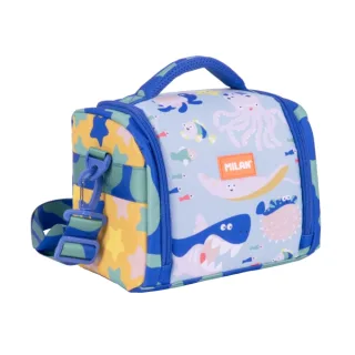 Milan Blue Odyss Bolsa Isotermica Porta Alimentos de 5L - Gran Capacidad - Apertura Total - 24.5x20x16cm - Multicolor
