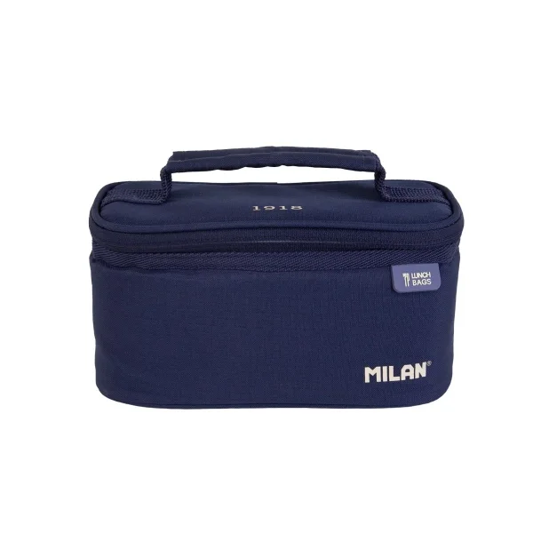 Milan Coleccion 430 Bolsa Isotermica Porta Alimentos 1,5L - Incluye 1 Recipiente para Alimentos - Interior Aislante Termico - Apertura Total - Color Azul