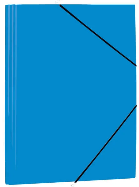 Mariola Carpeta de Polipropileno con Solapas 450 Micras - Formato Folio - Medidas 34x25cm - Cierre con Goma Elastica - Color Azul · Pack de 12 uds.