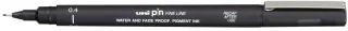 Uni-ball PIN04-200(S) Rotulador Calibrado - Punta Poliacetal 0.4mm - Tinta Pigmentada Resistente al Agua y Luz - Color Negro · Pack de 12 uds.
