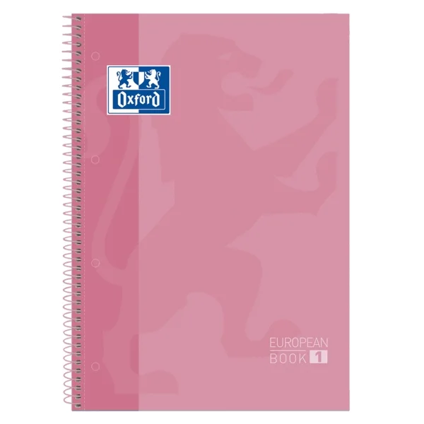Oxford School Classic A4+ Europeanbook - Tapa Extradura - 80 Hojas - Color Rosa Chicle · Pack de 5 uds.