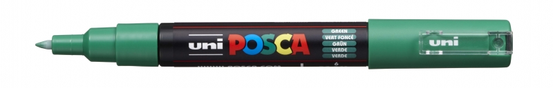 Posca PC-1M Marcador de Pintura - Punta Conica 0.7mm - Tinta Base al Agua - Resistente a la Luz - Color Verde · Pack de 6 uds.