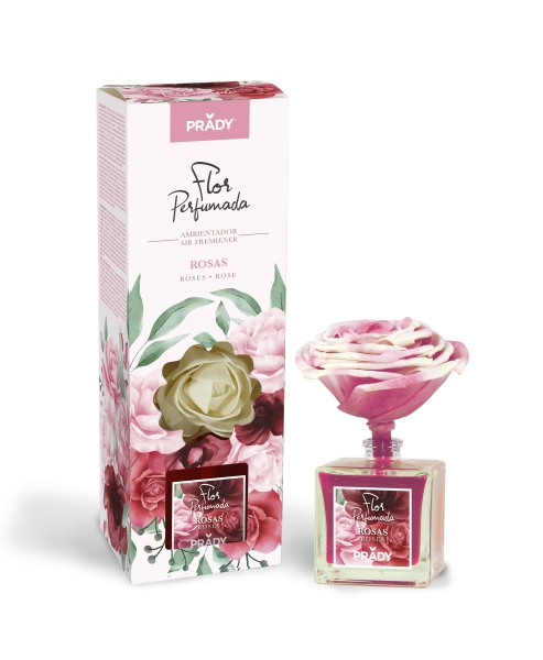 Prady Ambientador Flor Perfumada Rosas - Frasco de Cristal 90ml