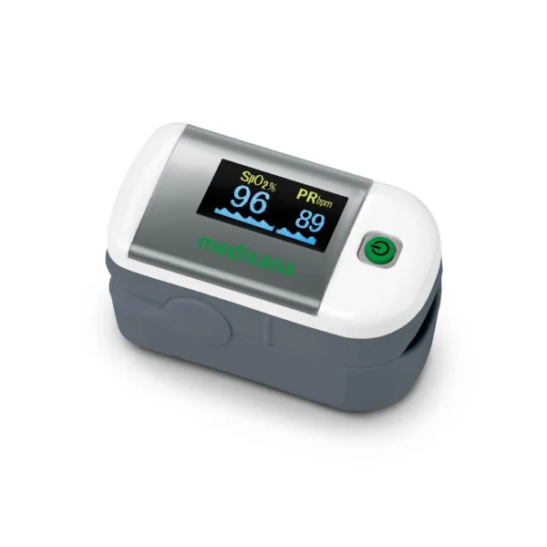 Medisana PM100 Pulsioximetro Digital de Dedo con Pantalla OLED - Medicion de Saturacion de Oxigeno SpO2 y Frecuencia Cardiaca - 6 Modos de Visualizacion - Funcion One‑Touch - Apagado Automático 8s - Brillo Ajustable