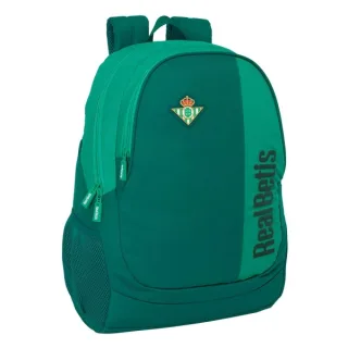 Safta Real Betis Balompie Mochila Adaptable a Carro - Portabotellas - Dos Compartimentos Grandes - Tirador Doble - Hombreras Ergonomicas - Resistente al Agua - 23L - 320x160x440mm - Color Ve