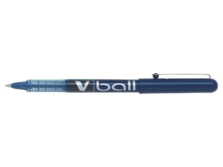 Pilot Boligrafo de tinta liquida V Ball 07 Rollerball - Punta de bola redonda 0.7mm - Trazo 0.5mm - Color Azul · Pack de 12 uds.