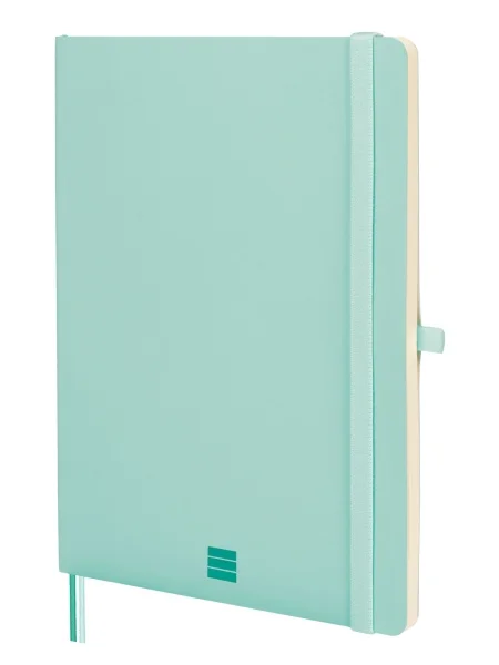 Finocam Nexo Cuaderno de Tapa Blanda - 72 Hojas - Formato B5 - 176x250mm - Papel Crema de 80g/m2 - Liso - Bolsillo Interior - Cierre con Goma - Hojas Microperforadas - Color Turquesa