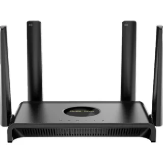 Ruijie RG-EW300T Router - Velocidad Inalambrica hasta 300Mbps - WiFi - Conectividad Movil 4G LTE Cat4 - Gestion en la Nube - Color Negro