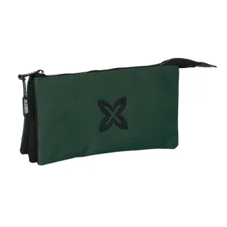 Safta Munich Basicos Estuche Portatodo - 3 Compartimentos - 22x12x3cm - Color Verde
