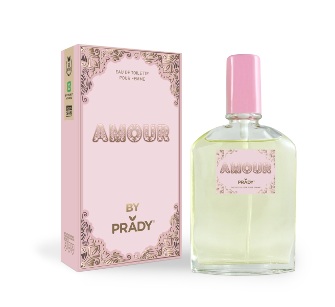 Prady Colonia de Mujer Amour - Frasco de 90 ml - Spray Pulverizador