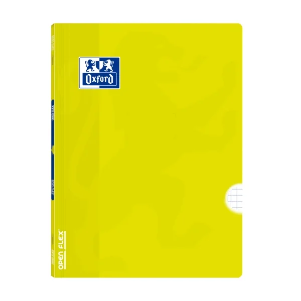 Oxford School Classic Openflex A4 - Tapa de Plastico Resistente - Libreta Grapada 4x4 con Margen - 48 Hojas de Papel de Alta Calidad - Color Lima · Pack de 10 uds.