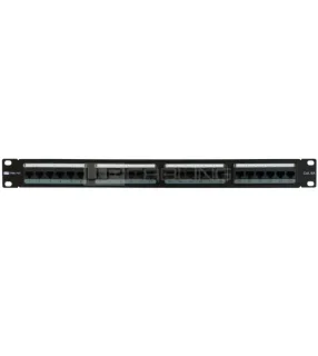 WP Patch Panel de 24 Puertos RJ45 CAT6A UTP - 1U IDC - Color Negro