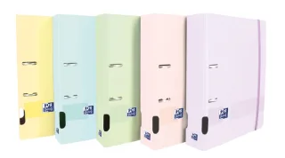 Oxford Live & Go A4+ Archivador de Tapa de Plastico Polyfoam - Tapa Resistente - Lomo de 70mm - Colores Surtidos · Pack de 5 uds.