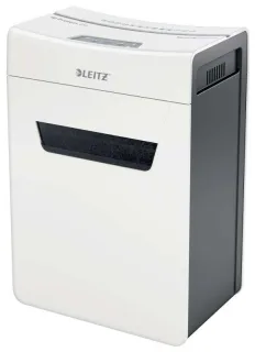 Leitz IQ Protect Premium 6M Destructora de Papel Manual Micro Corte P-5 - Destruye hasta 7 Hojas a la Vez - Ultrasilenciosa - Papelera de 18L - Color Blanco/Gris